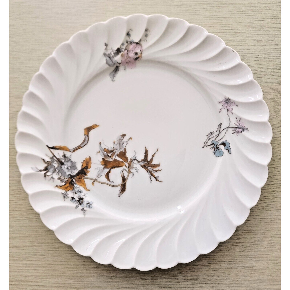 Plate-Salad-Vintage Haviland & Co.-Replacement-Floral Pattern-8 in